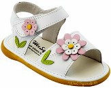 White Daisy Squeaker Sandal