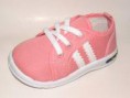 White and Pink Squeaker Sneaker
