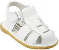 White Closed Toe Squeaker Sandal